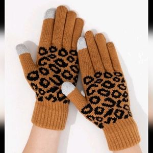 Leopard Print Gloves